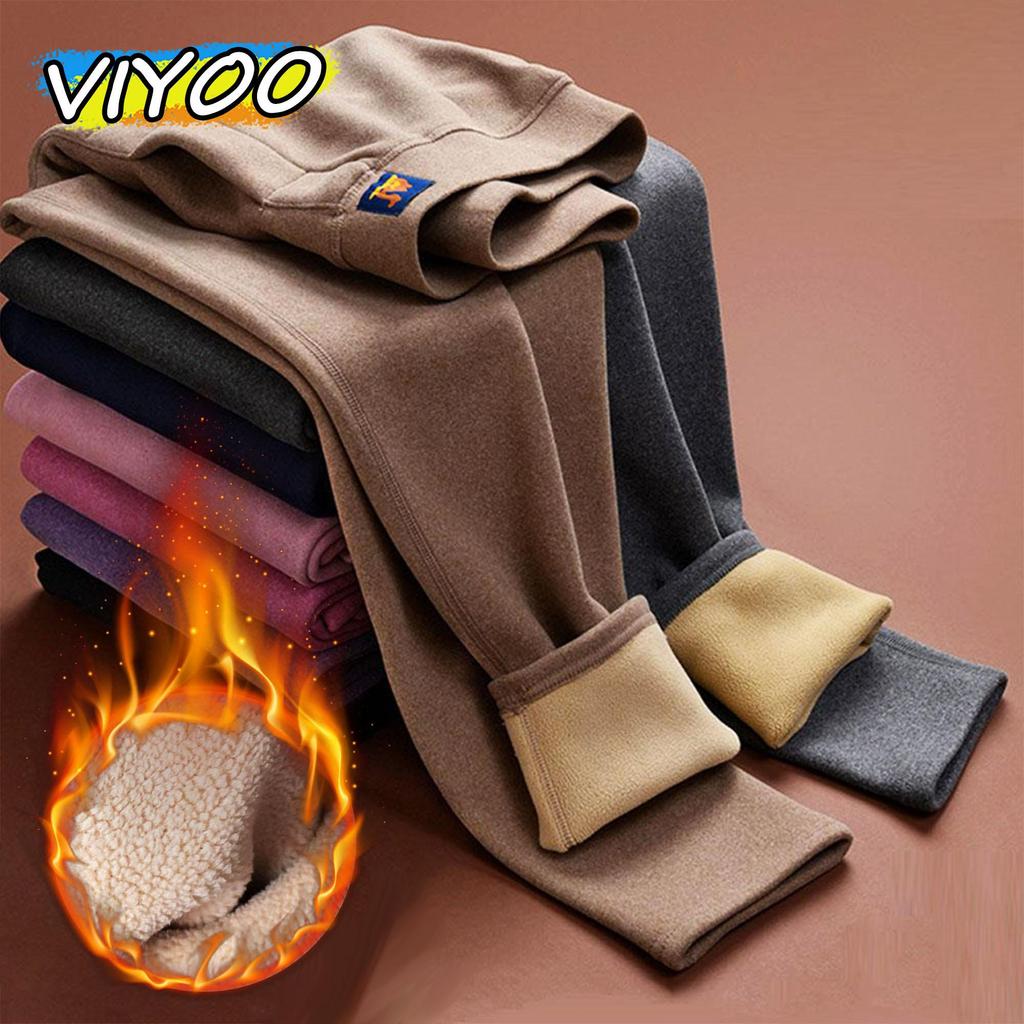 Men's Autumn Winter Plus Velvet High Waist Thick Pants Outdoor Thermals Clothes Legging Underwear For Men