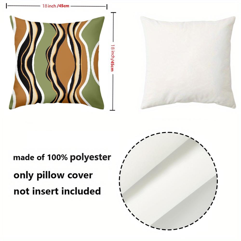1 Pieces Bohemian Wavy Stripe Decorative Throw Pillow Covers Pattern Cushion Cover Suitable For Sofa Bedroom Car Pillow Cover