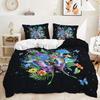 3D Magic Mushroom Series Bedding Set Forest Plant Duvet Cover Pillow Case 2/3 Pieces AU180 * 210 Full Size Quick Drying Zipper Soft Home Textile