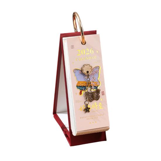 Винтажный настенный перекидной календарь в европейском стиле 2026 года, масляная живопись, январь-декабрь, настольный планер