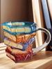 3D Расписная Книжная Кружка Износостойкая Уникальная Ручной Работы Чашка для Напитков Многоцелевая Новинка Водная Кружка для Пива Вина Сока Чая Кофе