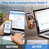 Магнитный держатель для телефона для ноутбука MacBook, складная подставка для мобильного телефона, портативное настольное крепление для iPhone 16 15 14 MagSafe Android