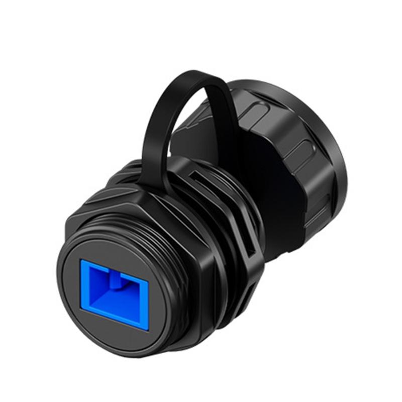 Водонепроницаемый IP68 LC Оптоволоконный Соединитель Адаптер Разъем для Панельного Монтажа С Пылезащитной Крышкой Для Использования В Наружных Центрах Обработки Данных