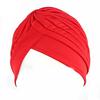 Muslim Stretch Cross Twist Turban Hat Women Chemo Cap Beanies Headwrap Solid Color Hair Accessories