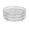 Universal Air Fryer Rack Rustproof Dishwasher Safe Stackable Three Layer Air Fryer Rack Stainless Steel Dehydrator Rack