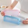 Cute Transparent Mesh Pencil Pouch High Value Student Stationery Bag Portable Multi-functional Student Supplies Storage Bag