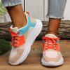 2024 Spring and Autumn High-quality Women's Hot-selling Color-blocked Round Toe Lace-up Low-cut Casual Women's Sneakers