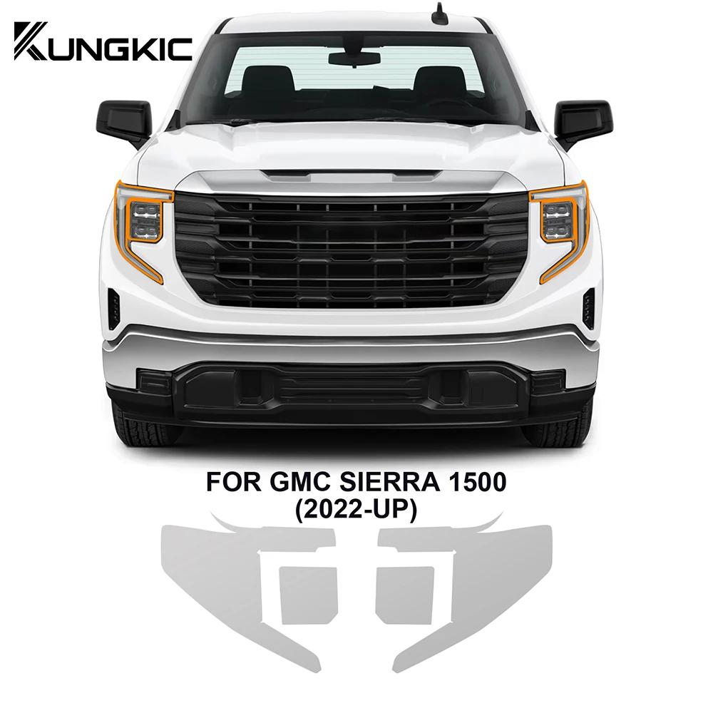 Car Headlight Rearview Film for GMC Sierra 1500 2022-2025 B Pillars Transparent Anti-scratch Paint Protection Film Decal Styling