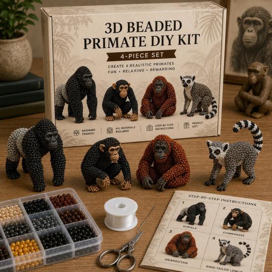 Набор для рукоделия из бисера «Животные DIY», 3D-набор для создания животных из бисера, Милый Паук Осьминог Орангутан Птица, Набор для бисероплетения для начинающих, взрослых, Семейный проект по рукоделию, Дом