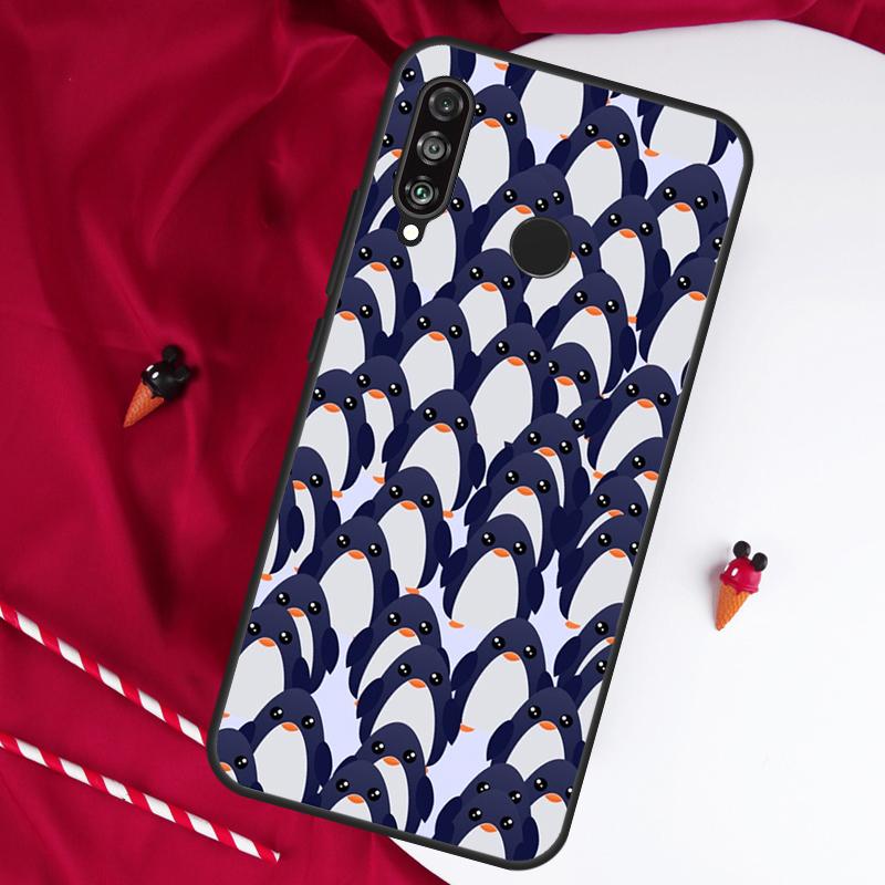Мультяшный пингвин для Huawei Nova 11 Pro 9 10 SE Y60 Y70 Y90 Y61 Y91 Y73 Y72 12i 11i 8i P20 P30 P40 Lite Чехол
