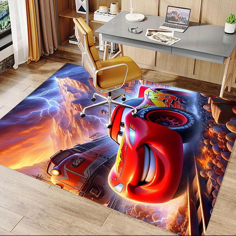 Mcqueen'S Adventure Carpet For Playroom Bedroom Living Room Sofa Home Decorkids Game Area Rug Nonslip Floor Mat