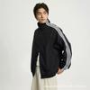 Mens Striped Hooded Sweatshirt Casual Loose Fit Everyday Wear