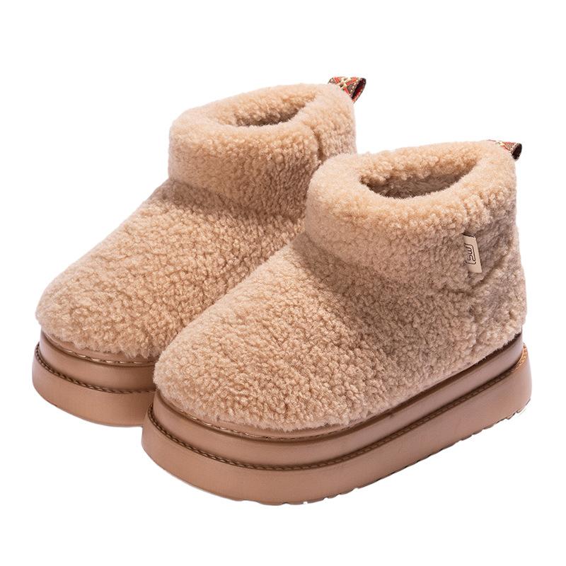 New Warm Velvet Thickened Thick-soled Snow Boots Women's Boots Winter Versatile Warm Short Cotton Shoes