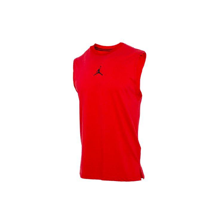Air Jordan Dri-Fit Быстросохнущая футболка без рукавов с круглым вырезом Мужские топы Красный DC3237-687