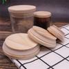 Candle Cup Glass Bottle Wooden Cover  Solid Wood Cover Wooden Storage Bottle Ceramic Jar Wooden Cover