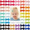 50pcs/set Colorful 2'' Grosgrain Ribbon Mini Hair Bows Clips for Baby Girls Handmade Bowknot Hairpins Headwear Hair Accessories