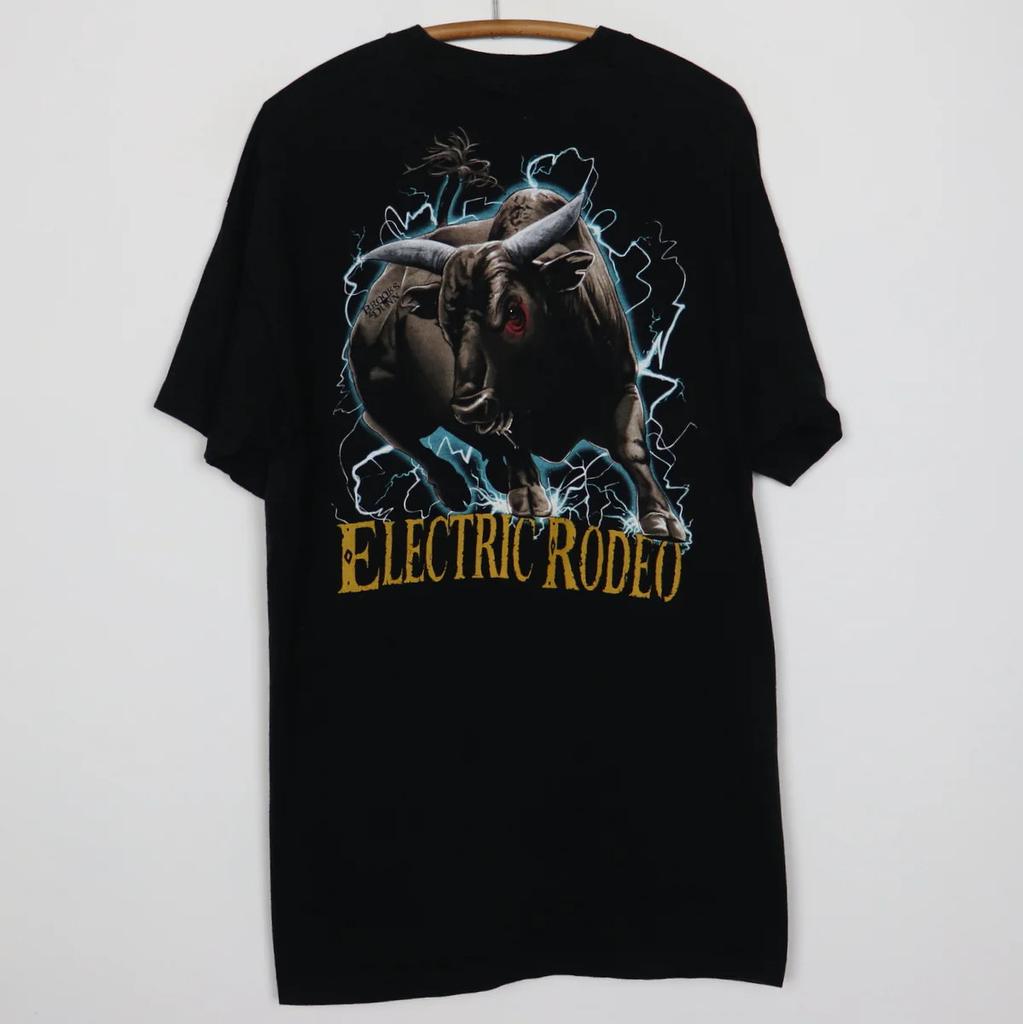 Hot 1990s Electric Rodeo Brooks And Dunn T-Shirt All Size Black SA551