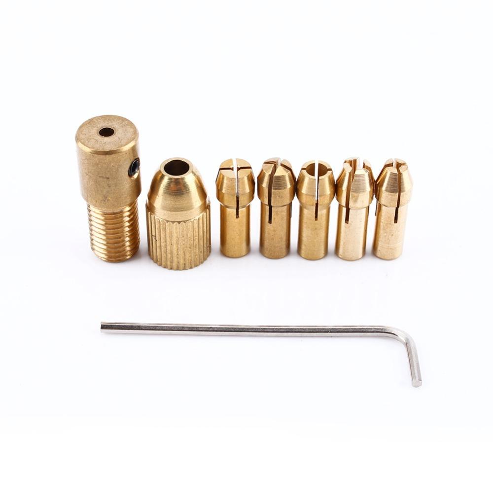 3 Sets 0.5-3mm Capacity Twist Drill Chuck Set Electric Drill Bit Collet For Rotary Tools