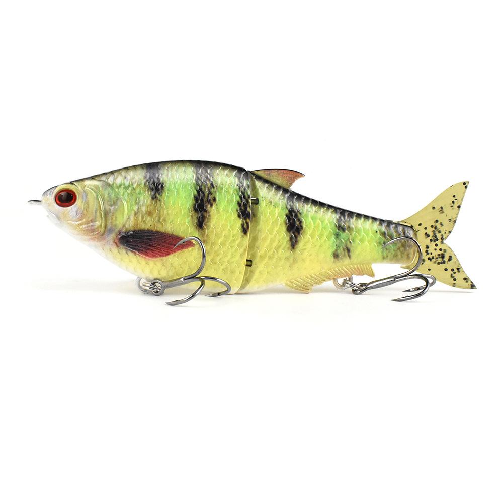Luya Bait Soft Tail Two-Section Vib Fishing Simulation Bait S-Shaped Swimming Bait Luya Abs Plastic Fishing Gear