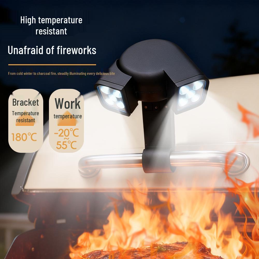 Светодиодный фонарь для гриля BBQ 360° с гибкой ножкой и 10 яркими светодиодами для использования на улице или на ночном рынке