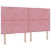 Ottoman Bed with Mattress and Headboard 2 Pieces Pink Velvet