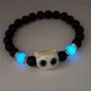 Милые мультяшные браслеты со светящимся котом с большими глазами, светящиеся в темноте, флуоресцентный кулон-браслет для женщин, парные браслеты дружбы