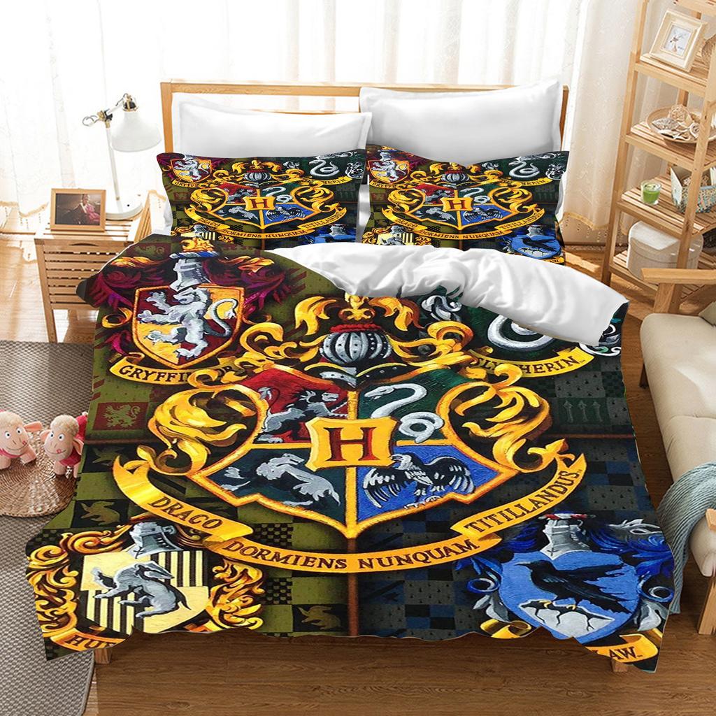 Набор пододеяльников Harry Potter из полиэстера Постельное белье Размер Queen Наборы Хлопок Милый Мультяшный Принт Чехол для одеяла Подходит для Детей