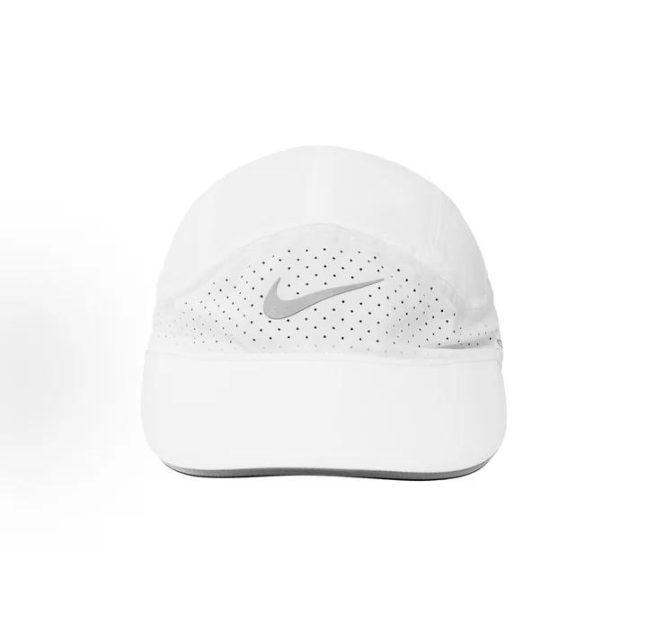 Nike Fashion Logo Embroidered Curved Brim Hat for Young Men Women, Adjustable Breathable UV Protection Headwear FB5681-100