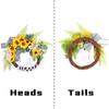 Венок с буквами подсолнуха, украшение для дверной подвески, праздничный реквизит, подвесная оконная настенная подвеска