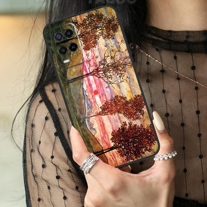 Художественный чехол Эгона Шиле для Oppo A74 A94 A54 A80 A60 A40 A18 A38 A58 A78 A98 A96 A76 A16 A15 A17 A57 A77 A5 Pro