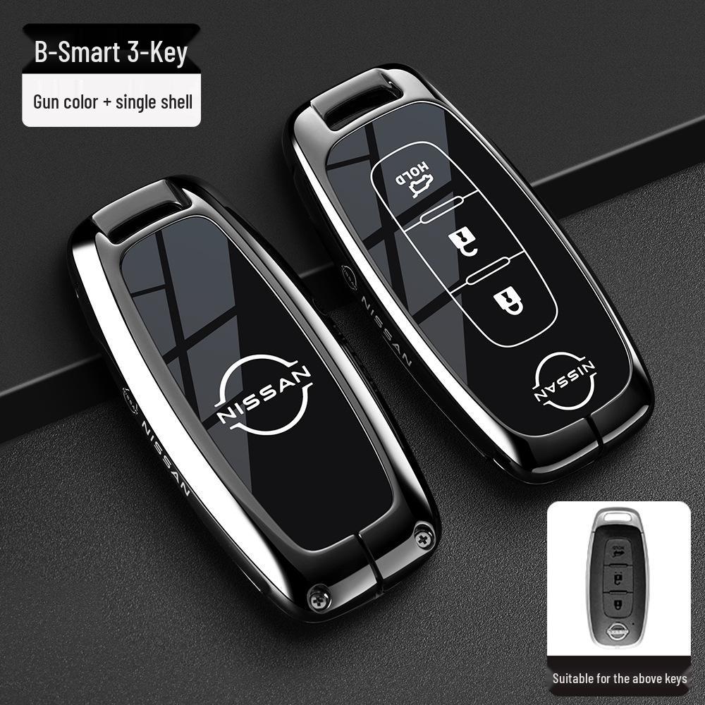 Чехол для ключей Nissan: Подходит для новых моделей Sylphy, Teana, Tiida, Qashqai, X-Trail, Bluebird, В комплекте брелок для мужчин