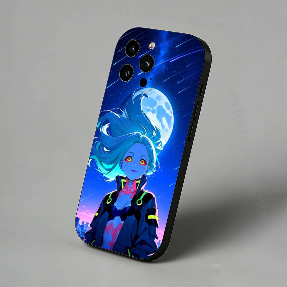 C-Cyberpunk E-Edgerunners Тонкий задний чехол для телефона для iPhone 17 Air 16 Pro Max 16e 15 Plus 14 13 Mini 12 11 Защитная крышка