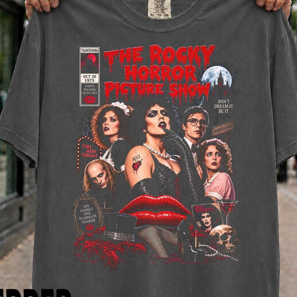 Comfort Colors Rocky Horror Picture Show Comic Graphic Tee, Dr Frank N Furter Graphic Tee, Tim Curry, Gift For Women and Man T-Shirt