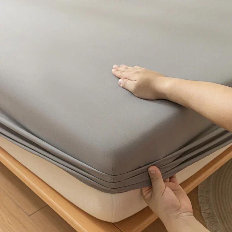 Роскошная двуспальная кровать простыня эластичная простыня на резинке чехол для матраса парное постельное белье нескользящее регулируемое покрывало