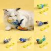Plush Cat Toy With Suction Cup And Bionic Sound For Interactive Play