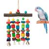 MultiPurpose Bird Chewing Climbing Block Puzzle Toy Natural Wood Perch Random Color Accessories For Parrots Beak Care