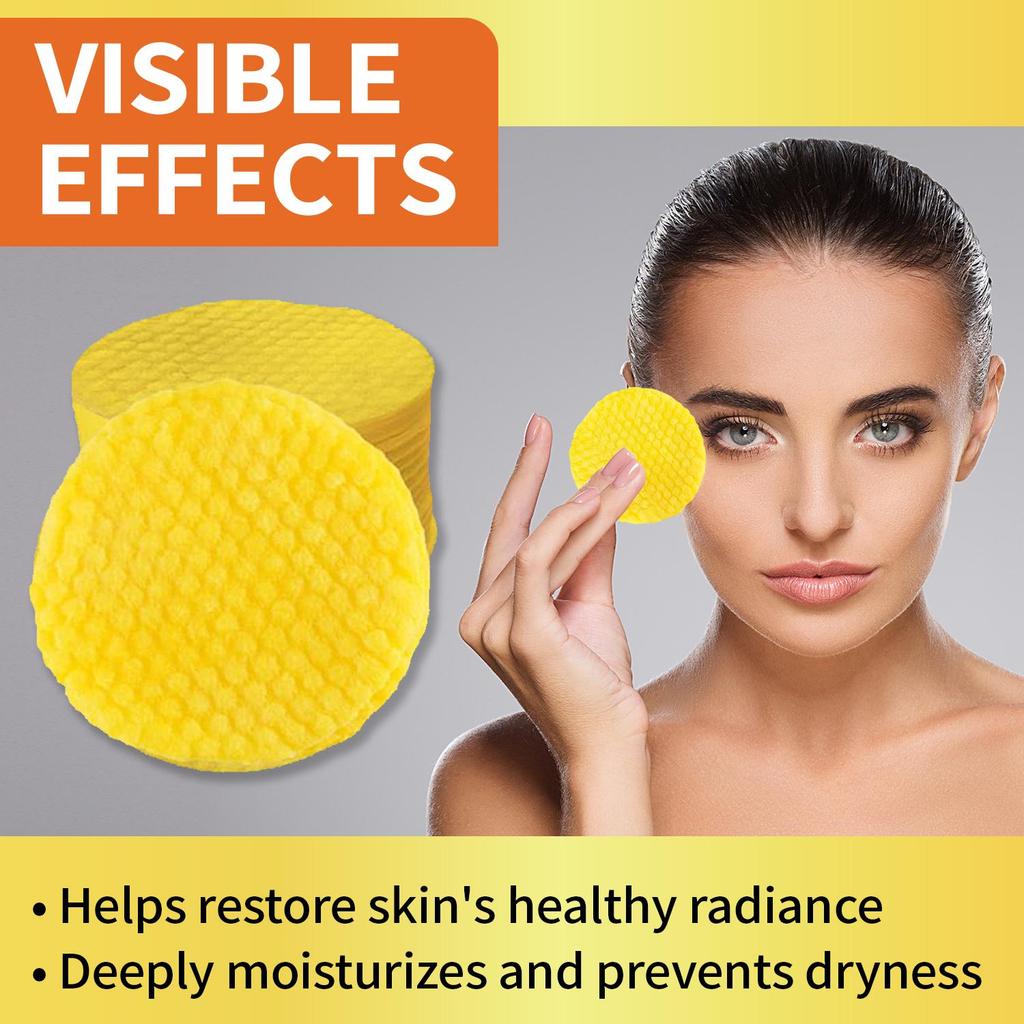 Turmeric & Kojic Acid Cleansing Pads - Deeply Moisturizes and Prevents Dryness, Cleansing Dirt and Cutin,105g