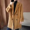 Леди пальто с отложным воротником, термостойкий воротник с длинными рукавами, женское пальто, женская одежда