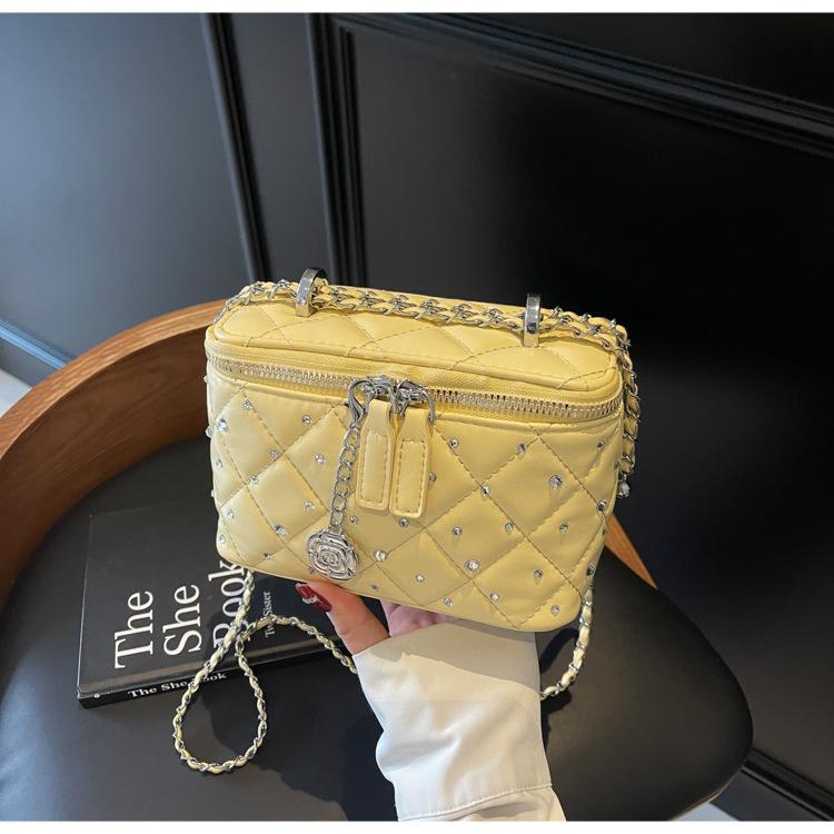 Mini Square Bag 2025 Summer Xiaoxiangfeng Diamond Niche Design Chain High-end Versatile Shoulder Messenger Bag