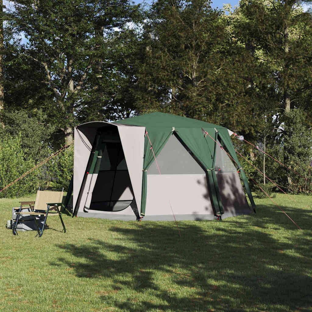 6 Person Tent with Canopy Green 425 x 396 x 222 cm