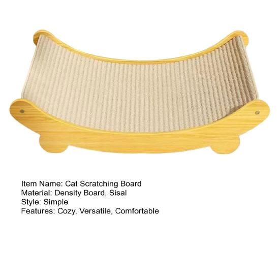 2-In-1 Sisal Cat Scratching Bed Anti-Slip Scratch Board Cat Bed Wear-Resistant Sisal Scratching Lounge Furniture Protector for Cats