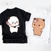 Футболка Panda Bear Bubu Throwing Flip Flop To Dudu Мужская Женская Забавная Парная Футболка Повседневная Хлопковая Модная Милая Футболка Валентина