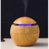 Portable Mini Wood-Grain Spherical Desktop Air Humidifier Purifier Aromatherapy Machine for Home Large Capacity