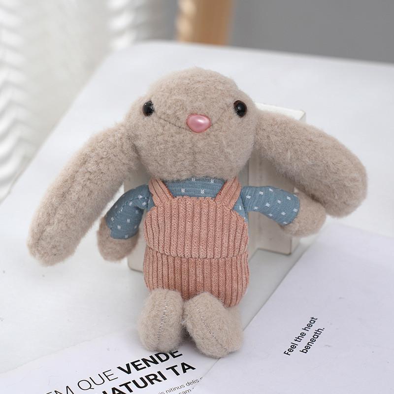 Adorable Long-eared Bunny Keychain Plush Rabbit Doll Soft Toy For Bags And Gifts