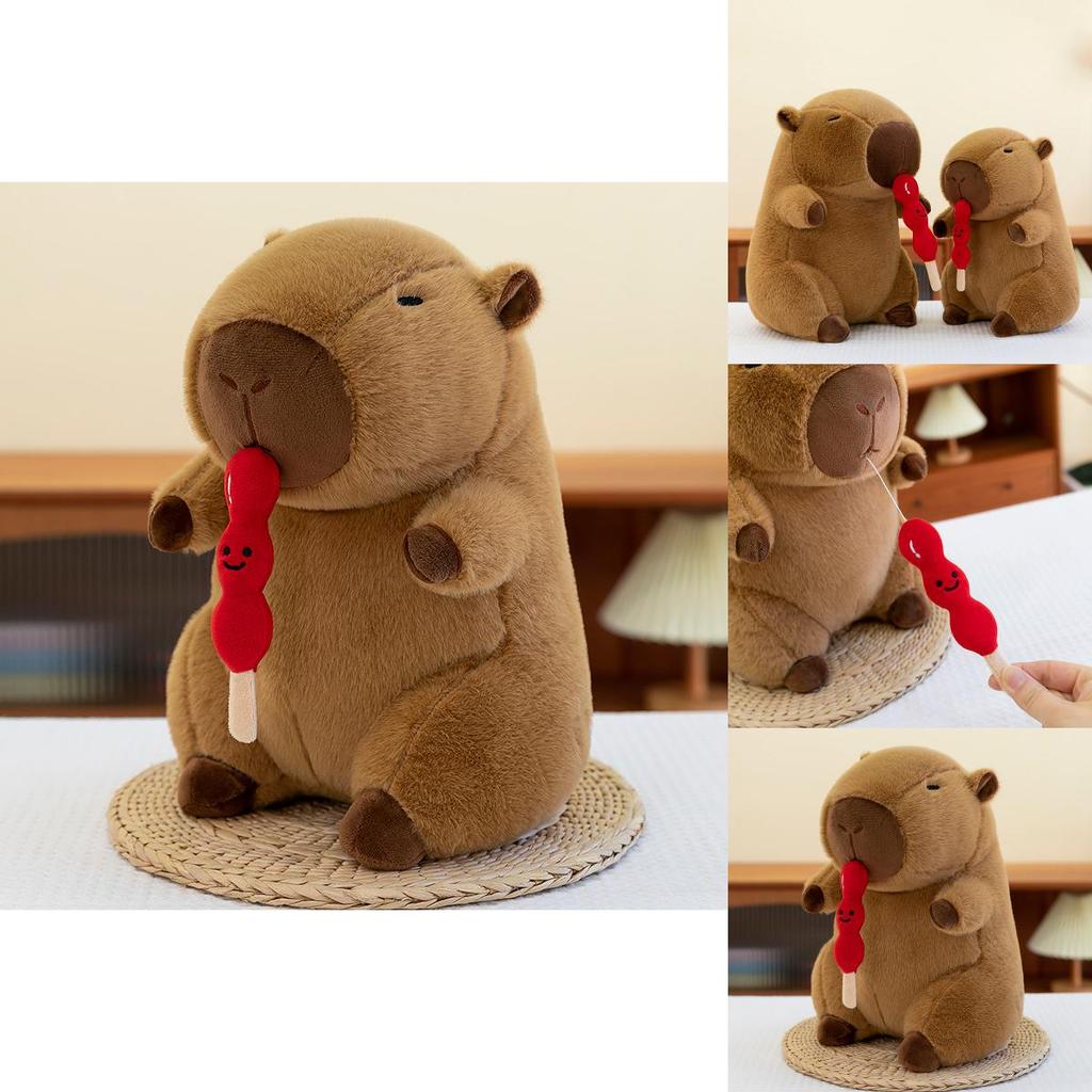 Stretchable Capybara Plush Animal Doll With Soft Fabric For Creative Play