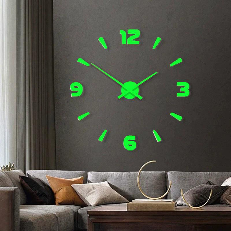 Цифровые часы Настенные часы Простые 3D Трехмерные Украшения для дома Настенные часы Персонализированные Настенные часы без перфорации