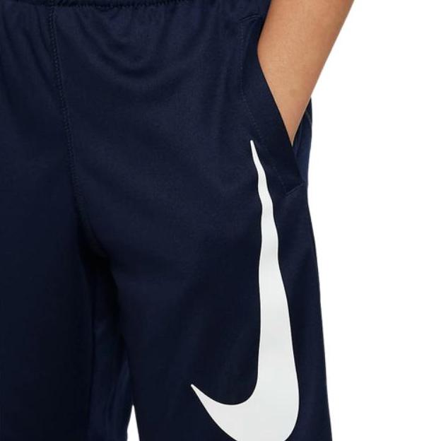 Nike Performance Swoosh Dri-Fit Logo Print Color Block Прямые детские шорты Детские шорты Obsidian FQ3633-451