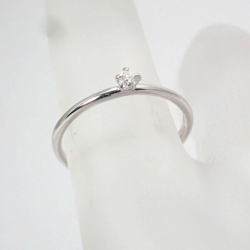 [New] K18WG Diamond Four-point Ring Size 7.5 [f3-6]