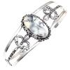 Dendritic Opal Gemstone Handmade Silver Jewelry Cuff Bracelets 7''Adjustable