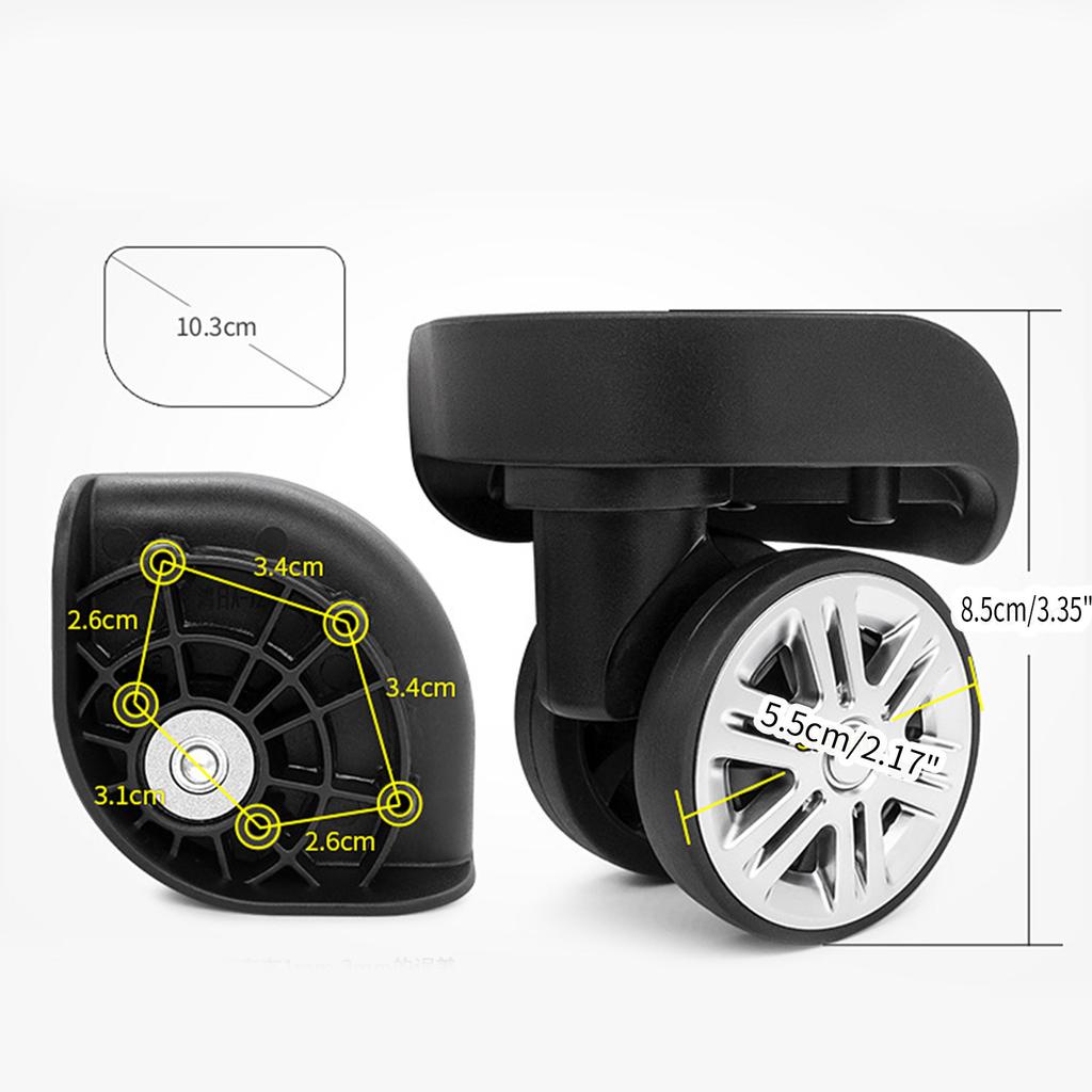 Колеса для чемодана на колесиках, поворотные левые и правые колеса для чемодана, сменные детали для большинства чемоданов